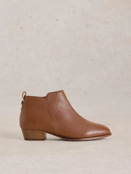 Lederstiefeletten mit weiter Passform - Mid Tan - 41 Bild 1