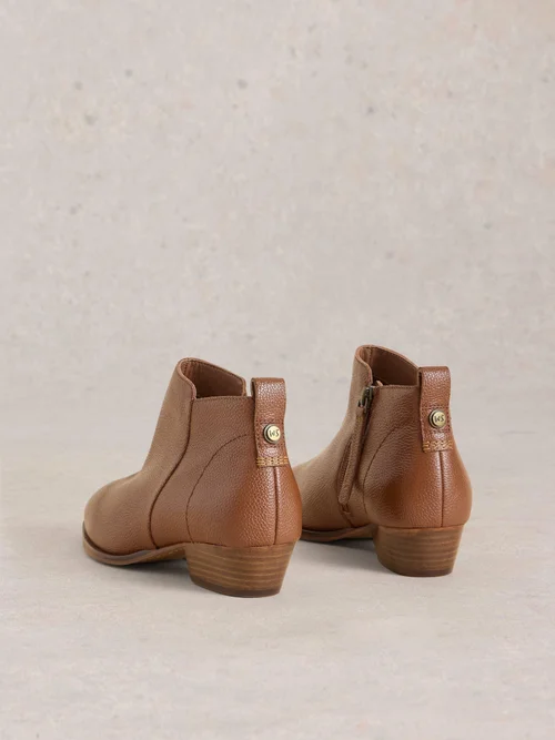 Lederstiefeletten mit weiter Passform - Mid Tan - 40 Bild 4