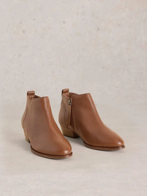 Lederstiefeletten mit weiter Passform - Mid Tan - 41 Bild 2