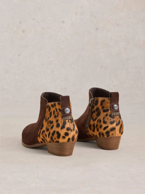 Weite Wildlederstiefeletten Willow in Ponyfelloptik - Brown Mlt - 38 Bild 4