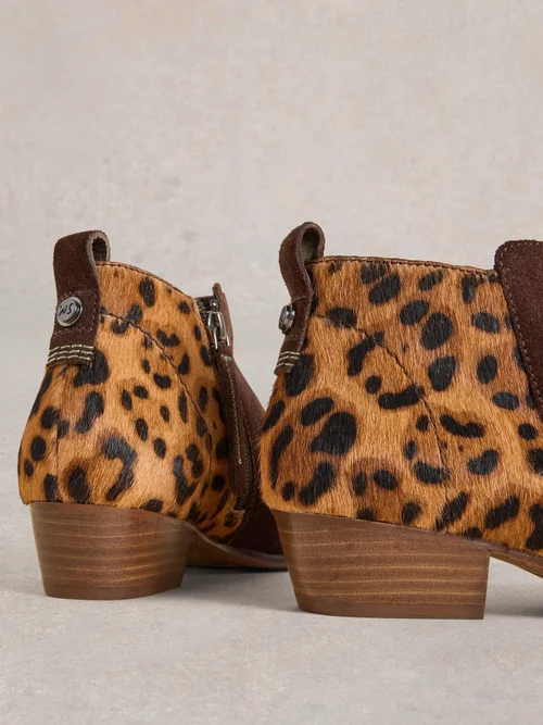 Weite Wildlederstiefeletten Willow in Ponyfelloptik - Brown Mlt - 38 Bild 3