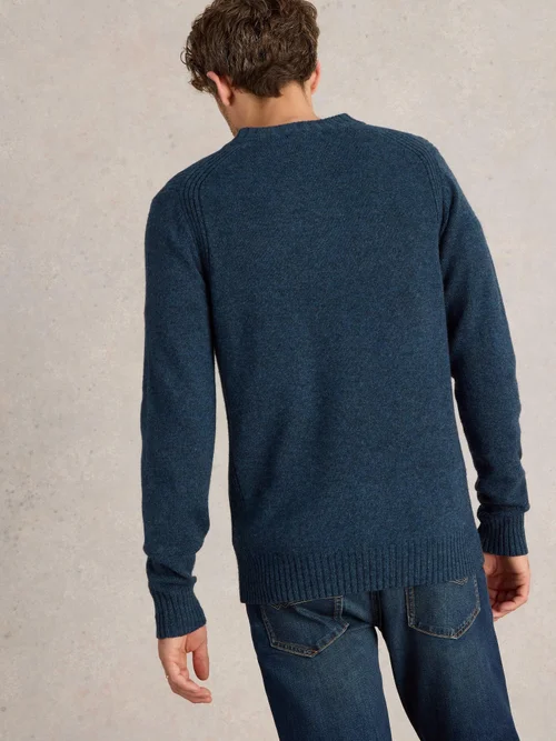 Longsleeve Henley - Dark Navy - XXXL Bild 4