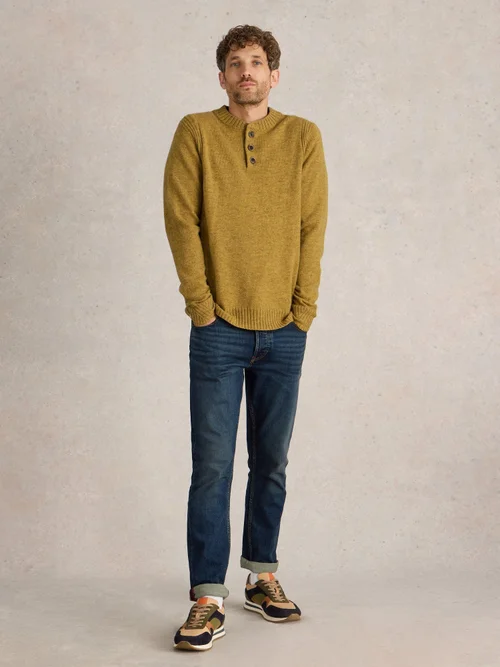 Longsleeve Henley - Dk Yellow - XXXL Bild 2
