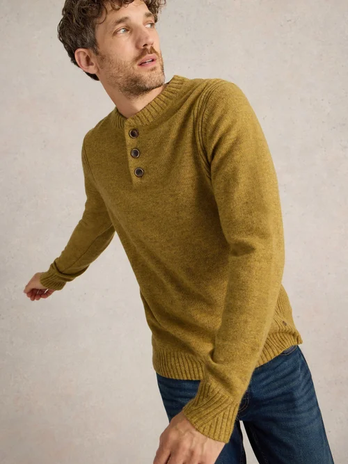 Longsleeve Henley - Dk Yellow - XXXL Bild 1