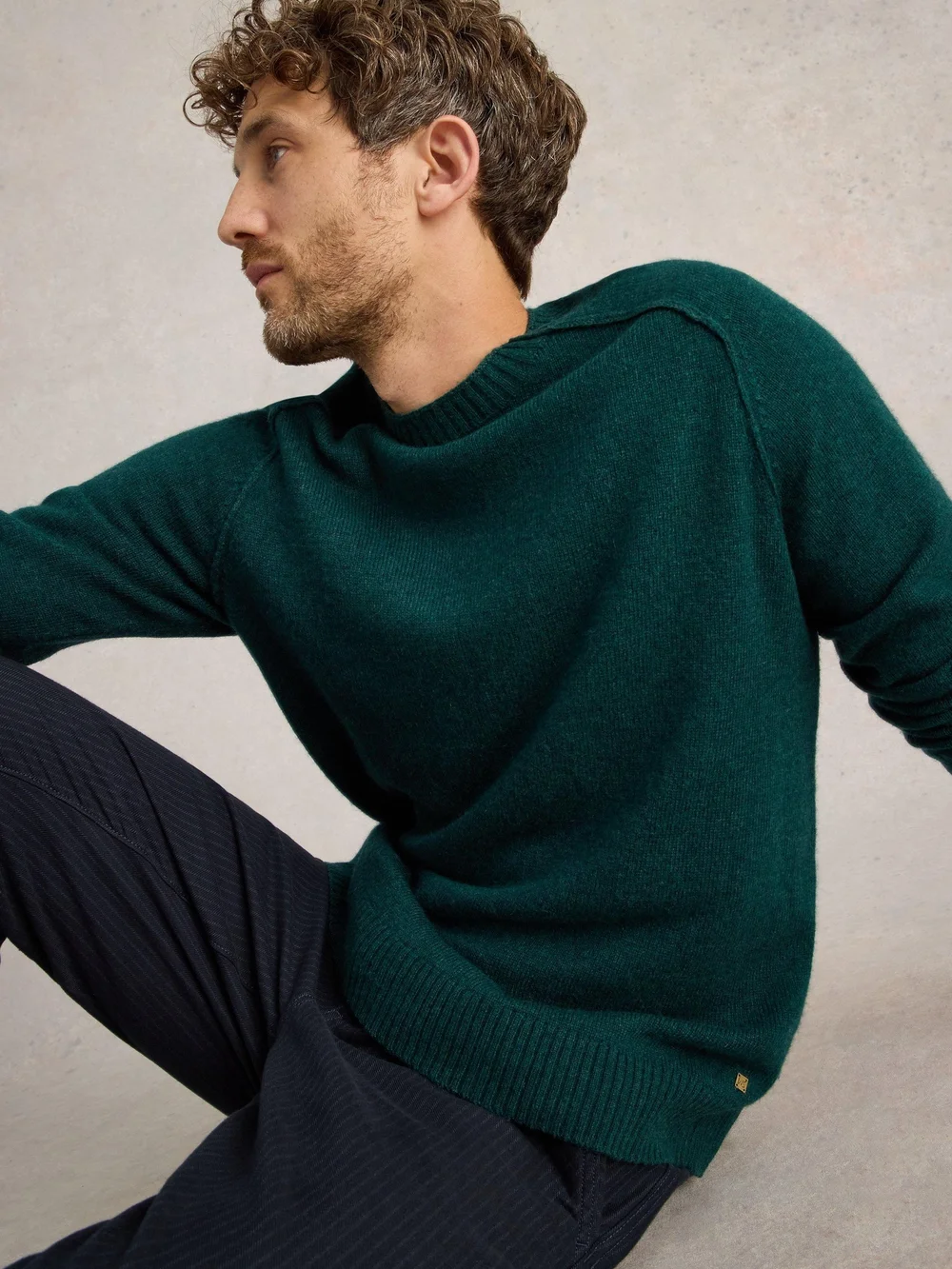 Pullover aus Lammwollmischung - Mid Green - XXXL Bild 1