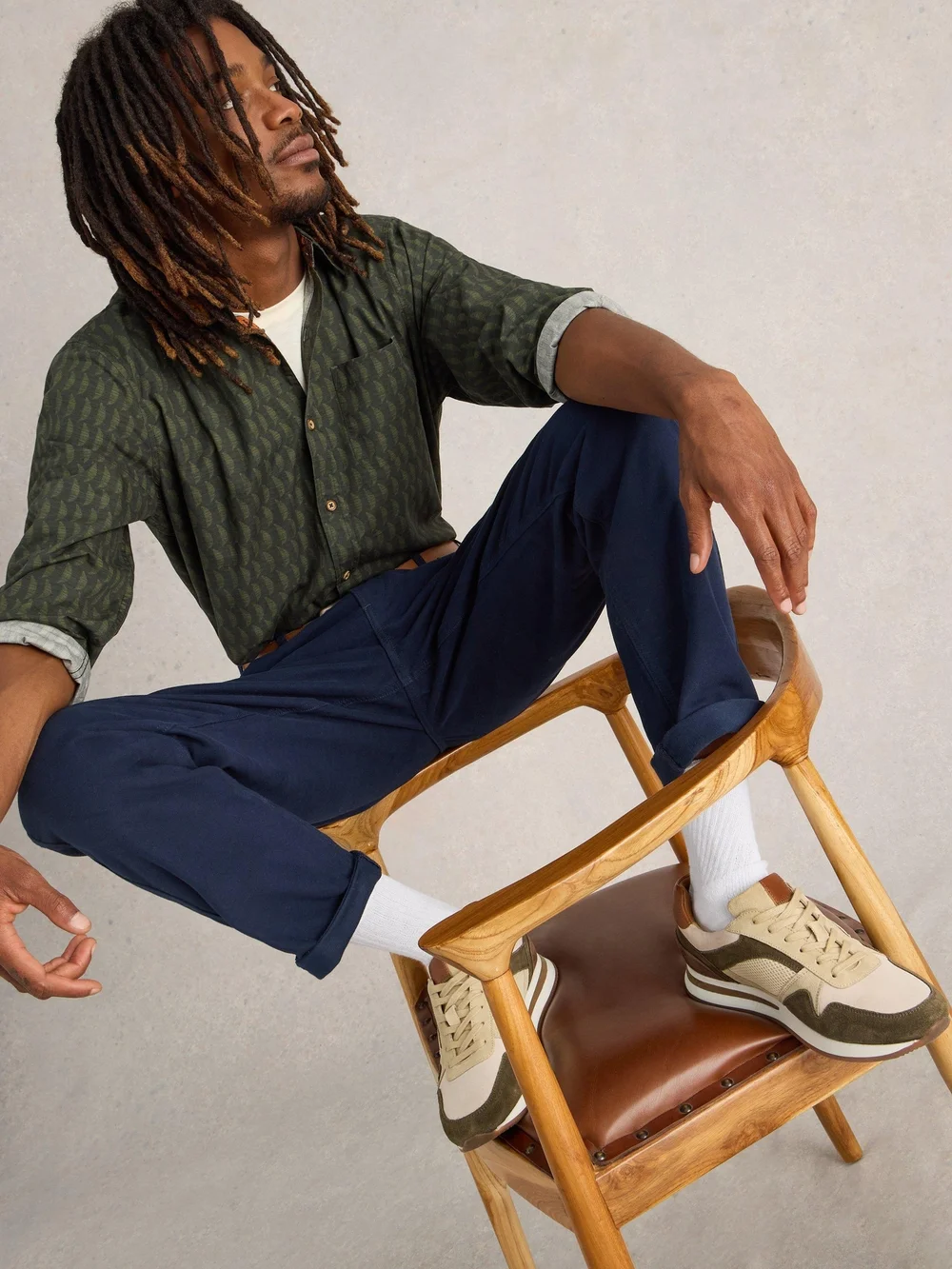 Langarmhemd mit Print - Green Pr - XXXL Bild 1