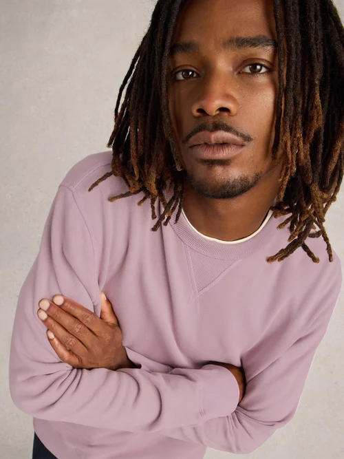 Sweatshirt mit Rundhalsausschnitt - Mid Pink - XXXL Bild 3