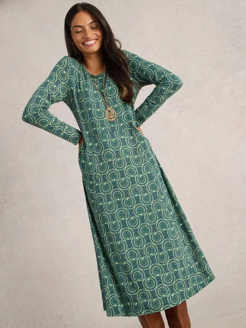 Jerseykleid Madeline - Teal Pr - 52/R Bild 1