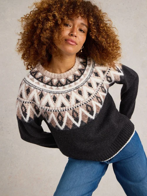 Pullover mit Norwegermuster - Blk Mlt - 52 Bild 3