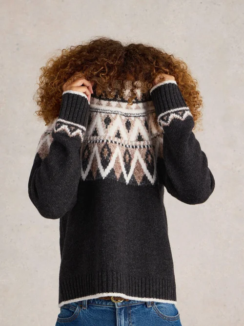 Pullover mit Norwegermuster - Blk Mlt - 52 Bild 1