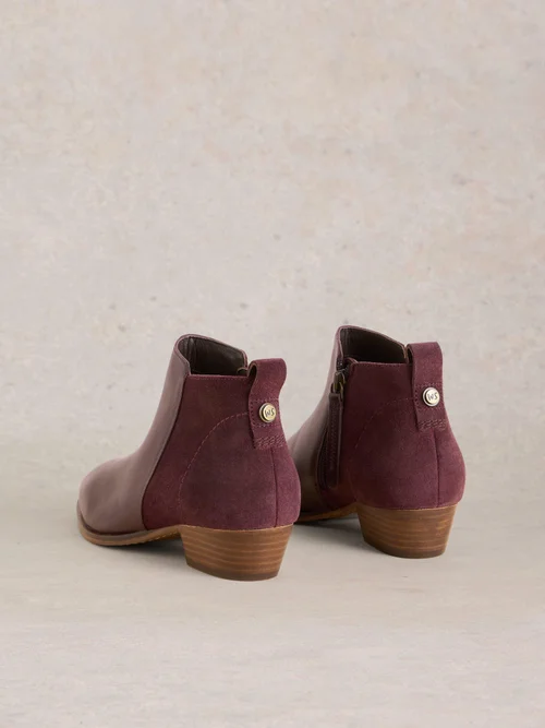 Stiefeletten Willow aus Leder Mix - Dk Plum - 37.5 Bild 4