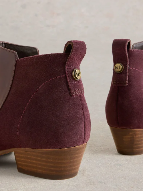 Stiefeletten Willow aus Leder Mix - Dk Plum - 37.5 Bild 3