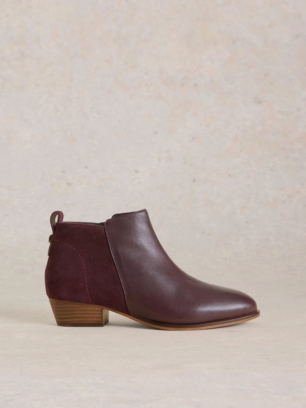 Stiefeletten Willow aus Leder Mix - Dk Plum - 37.5 Bild 1