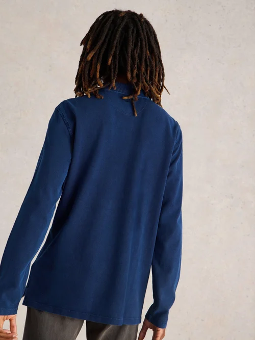 Langarm-Polohemd Utility - Deep Blue - XXL Bild 4