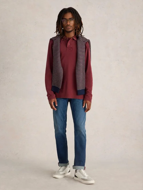 Langarm-Polohemd Utility - Dk Plum - XXL Bild 2