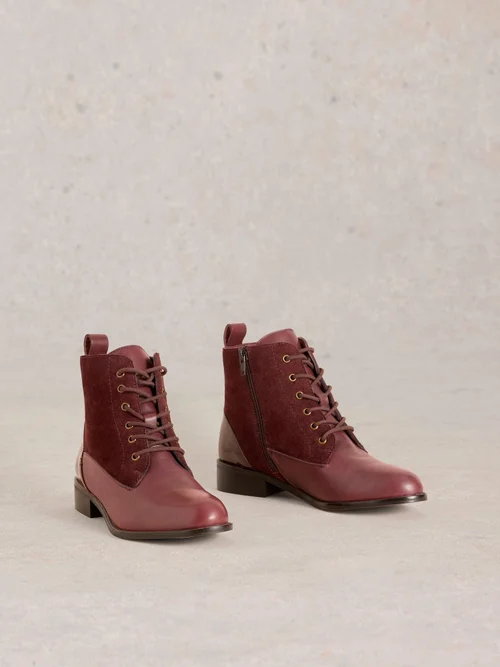 Schnürstiefelette Margot - Deep Red - 41 Bild 2
