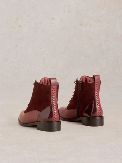 Schnürstiefelette Margot - Deep Red - 41 Bild 4