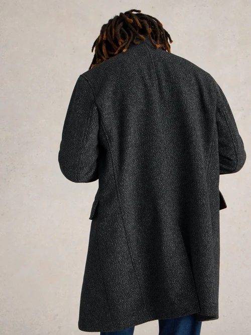 Wollmantel mit Stehkragen - Dk Grey - XXXL Bild 4