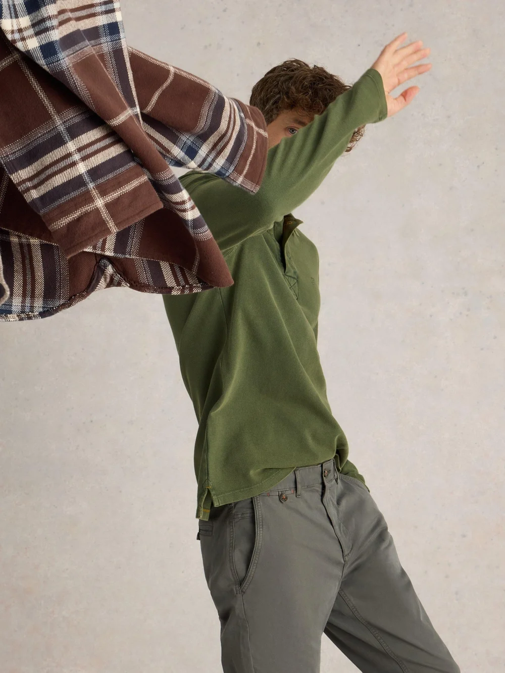 Langarm-Polohemd Utility - Jade Grn - S Bild 1