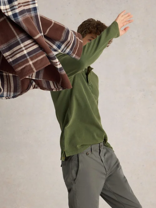 Langarm-Polohemd Utility - Jade Grn - XXXL Bild 1