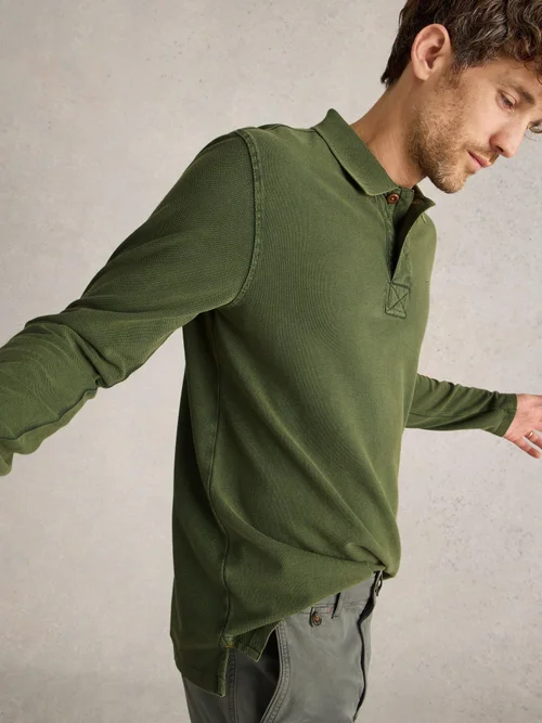 Langarm-Polohemd Utility - Jade Grn - S Bild 3