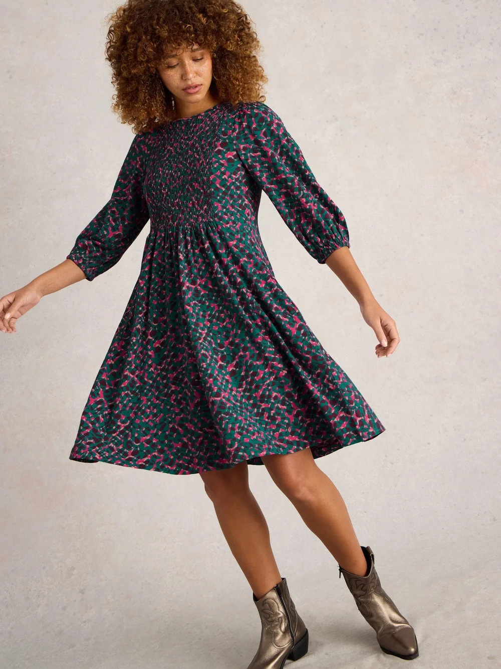 Jerseykleid Maeva - Teal Pr - 52 Bild 1