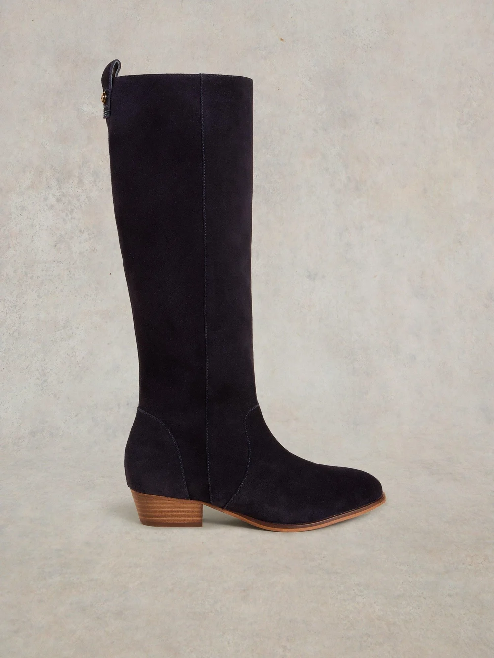 Knielange Wildlederstiefel Willow - Dark Navy - 38 Bild 1