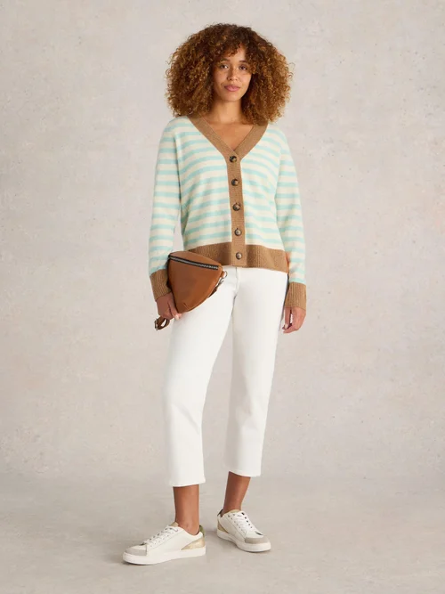 Gestreifte Strickjacke aus Kaschmir - Nat Mlt - 52 Bild 2