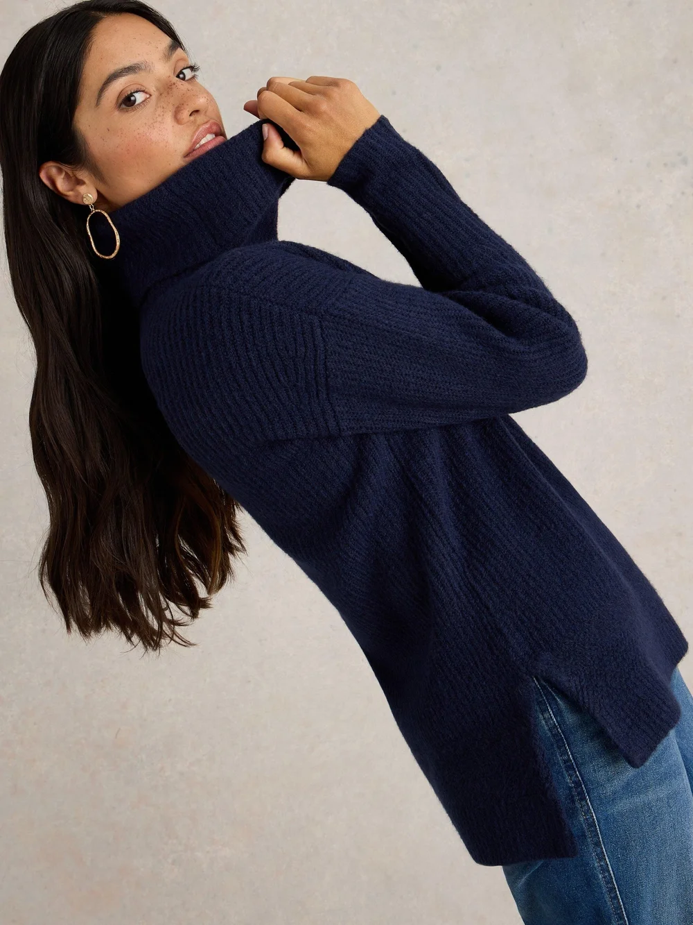 Rippenpullover Lovely - Fr Navy - 52/R Bild 1