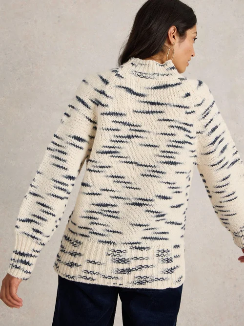 Space-Dye-Pullover mit Stehkragen - Nat Mlt - 52 Bild 4