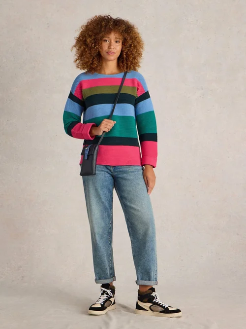 Gestreifter Pullover Jana - Teal Mlt - 52 Bild 2