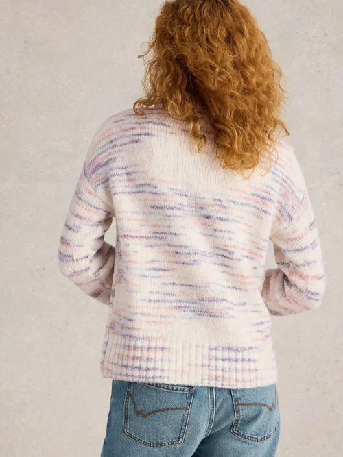 Pullover Bella mit Knopfleiste - Ivory Mlt - 52 Bild 4