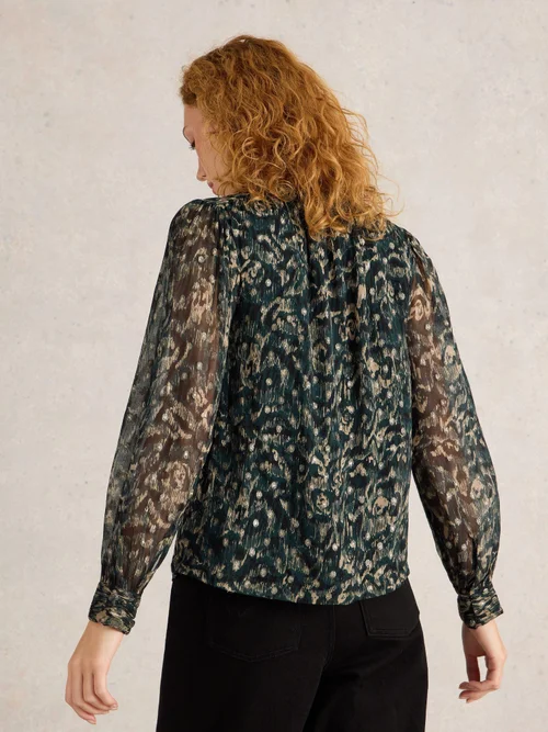 Bluse mit Glitzertupfen - Blk Mlt - 48 Bild 4