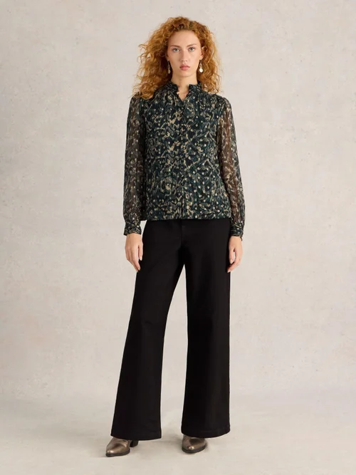 Bluse mit Glitzertupfen - Blk Mlt - 48 Bild 2