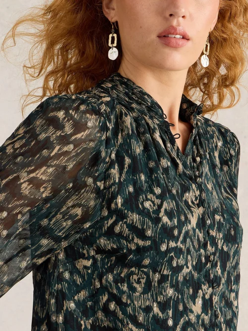 Bluse mit Glitzertupfen - Blk Mlt - 48 Bild 3
