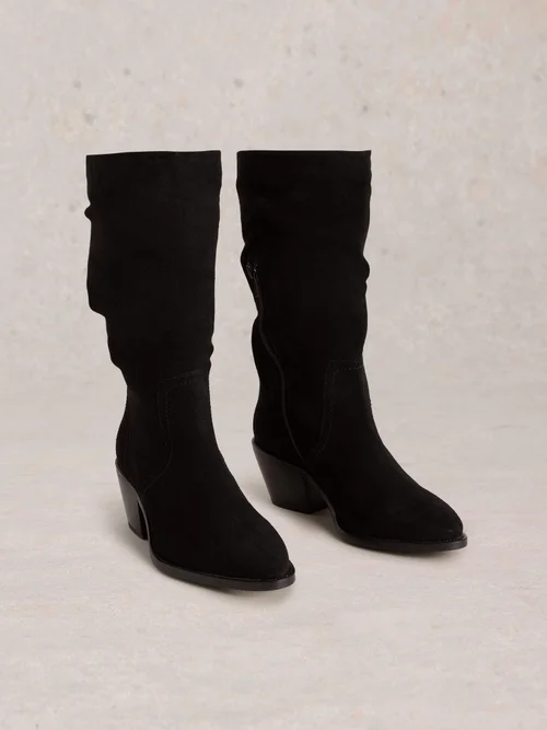 Stulpenstiefel Azalea aus Wildleder - Pure Blk - 38 Bild 3