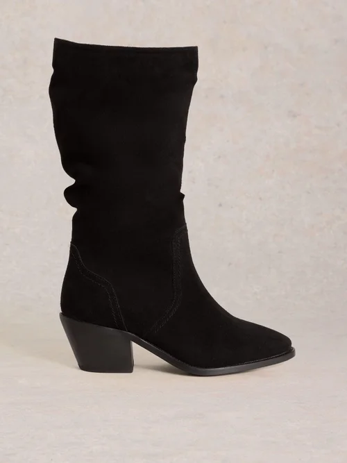 Stulpenstiefel Azalea aus Wildleder - Pure Blk - 38 Bild 1