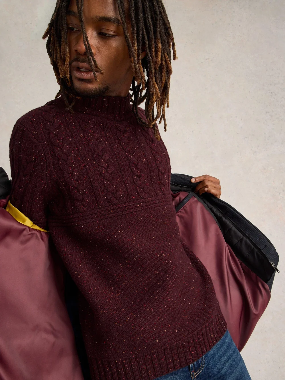 Pullover Berkeley mit Rundhalsausschnitt - Plum Mlt - XXXL Bild 1