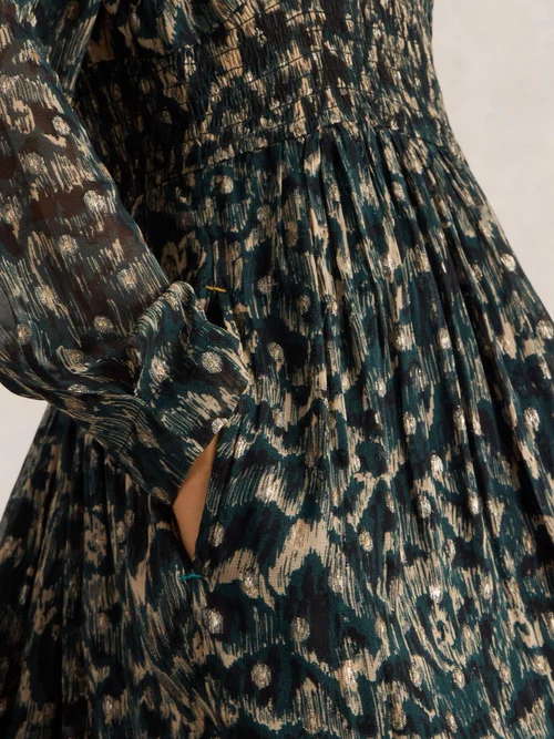 Maxikleid Edie mit Glitzertupfen - Blk Mlt - 48/R Bild 3