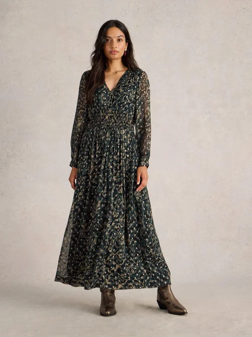 Maxikleid Edie mit Glitzertupfen - Blk Mlt - 52/R Bild 2