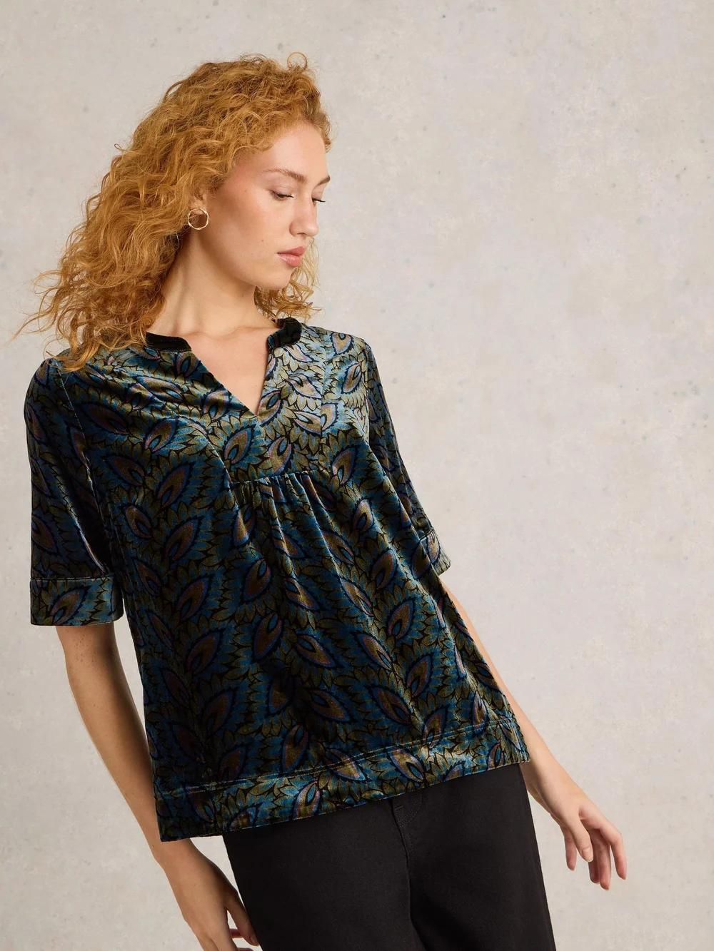 Samttunika Ash - Teal Pr - 52 Bild 1