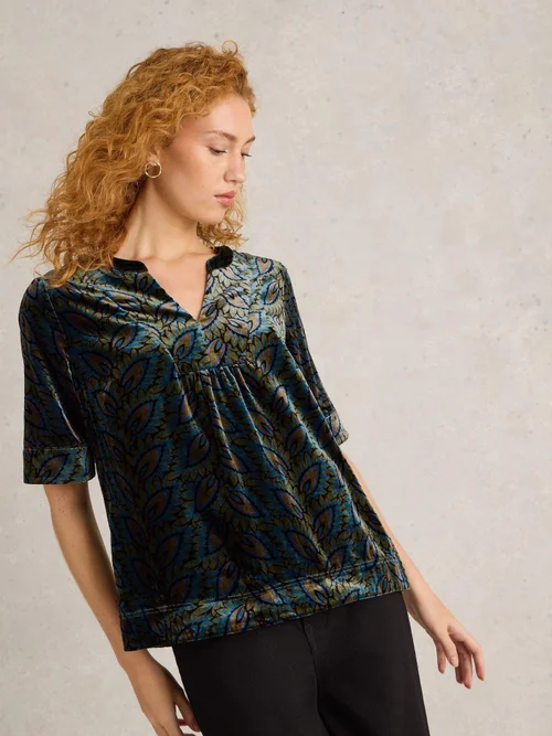 Samttunika Ash - Teal Pr - 52 Bild 1