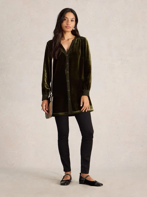 Samttunika Olive - Khaki Grn - 42/R Bild 2