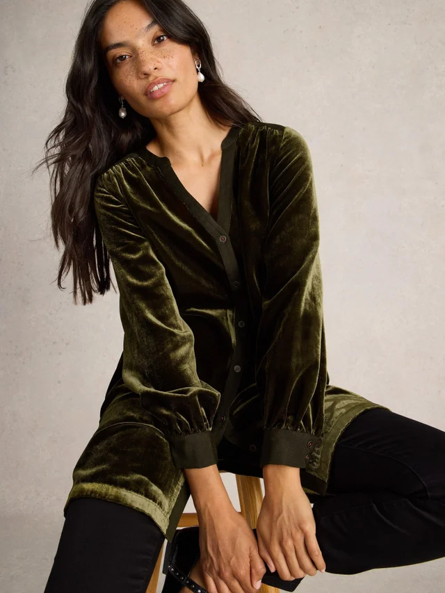 Samttunika Olive