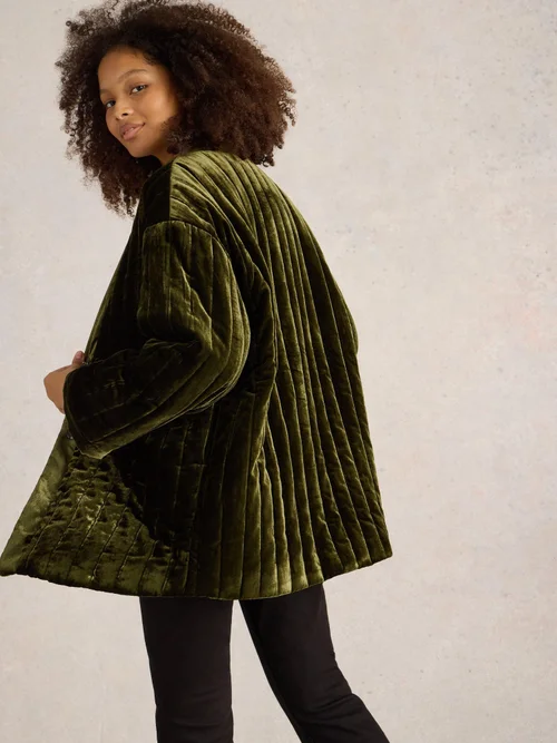 Samtjacke Opal - Khaki Grn - XXXL Bild 4