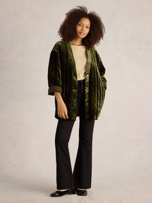 Samtjacke Opal - Khaki Grn - XXXL Bild 2