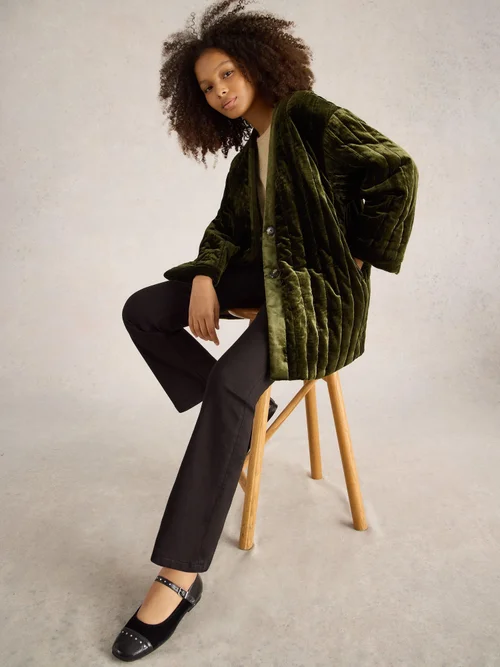 Samtjacke Opal - Khaki Grn - XXXL Bild 1