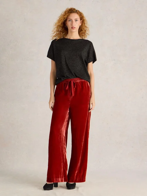 Samthose Freda mit weitem Bein - Dk Orange - 42 Bild 2