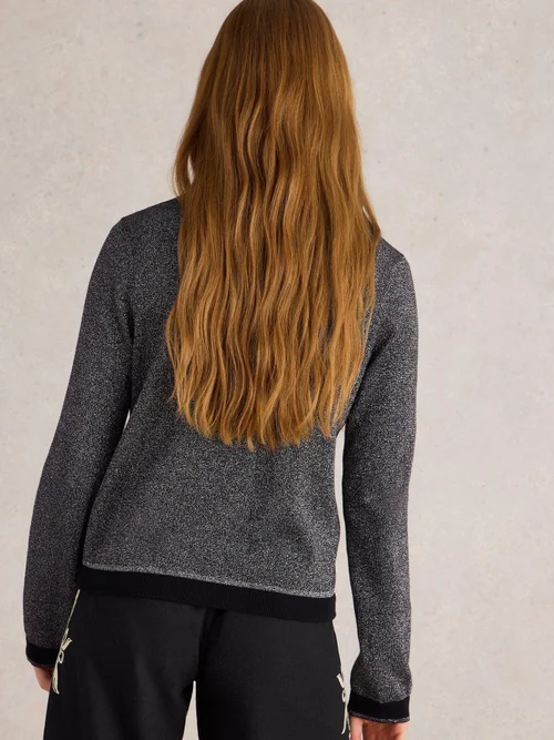 Glitzernde Strickjacke Charlotte - Pure Blk - 52 Bild 4