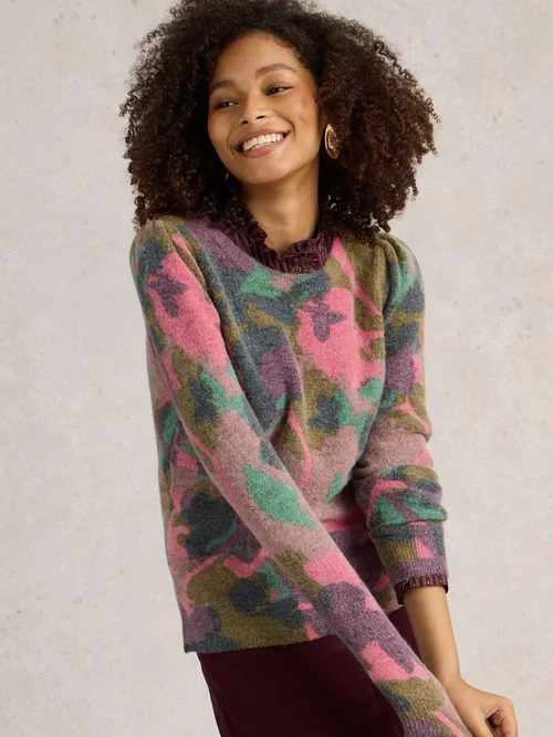 Floral bedruckter Pullover Jodie - Green Mlt - 52 Bild 3